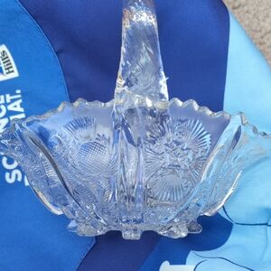 Elegant Clear Glass Basket